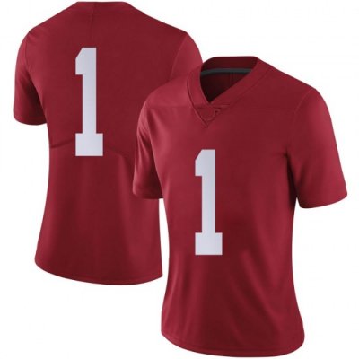 NCAA Women's Alabama Crimson Tide #1 Kool-Aid Mckinstry Stitched College Nike Authentic No Name Crimson Football Jersey DH17C86GS
